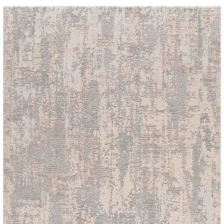 2' X 4' Gray And Beige Abstract Area Rug