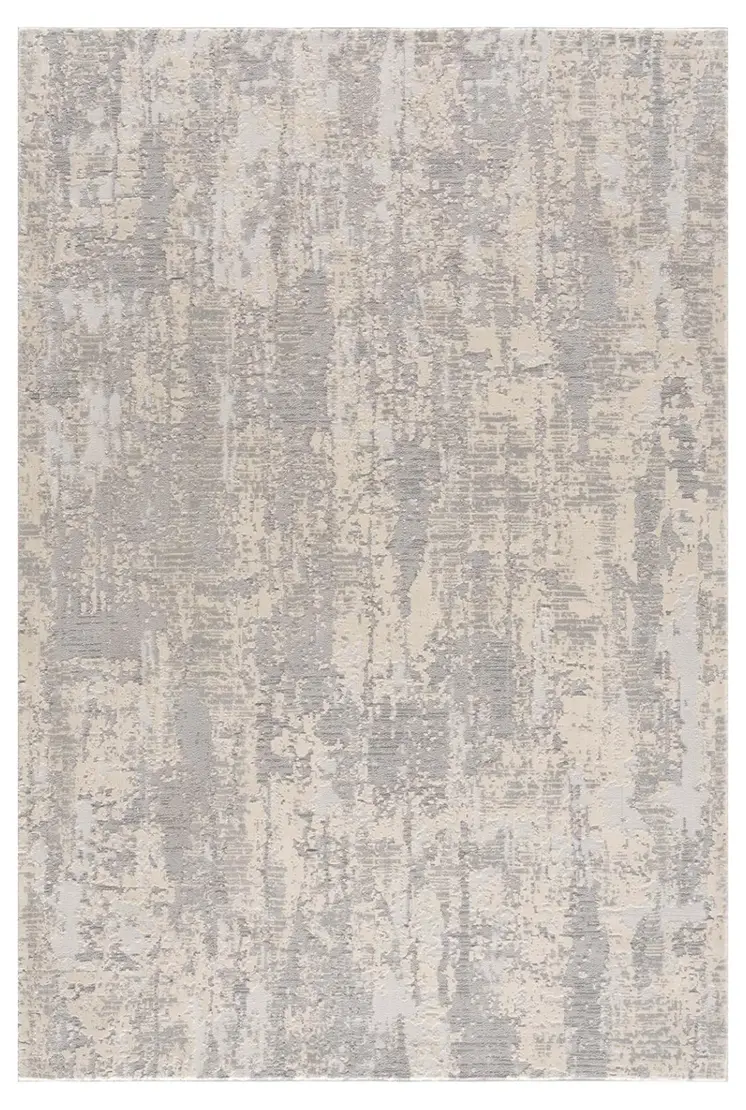 2' X 4' Gray And Beige Abstract Area Rug