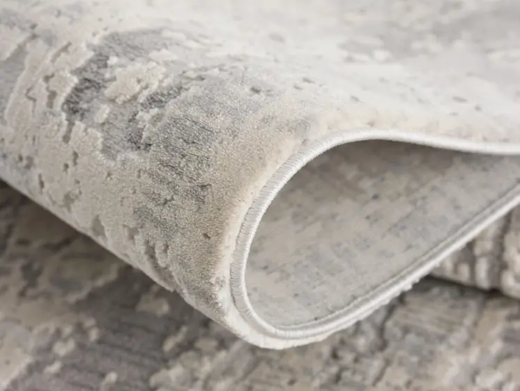2' X 4' Gray And Beige Abstract Area Rug