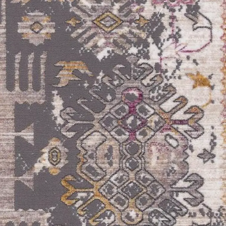 2' X 5' Gray And Beige Southwestern Area Rug