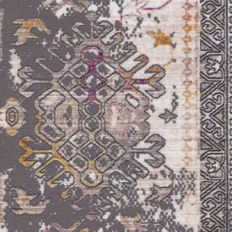 2' X 4' Gray And Beige Southwestern Area Rug