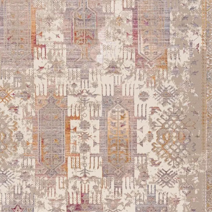 2' x 25' Gray And Beige Southwestern Runner Rug