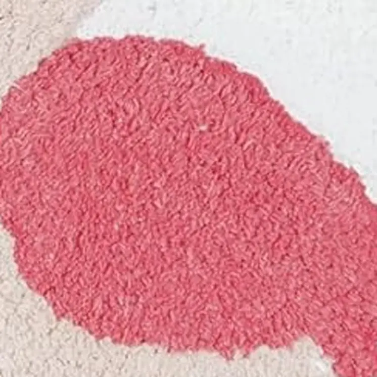 32" Pink And White Cotton Flamingo Non Slip Bath Rug