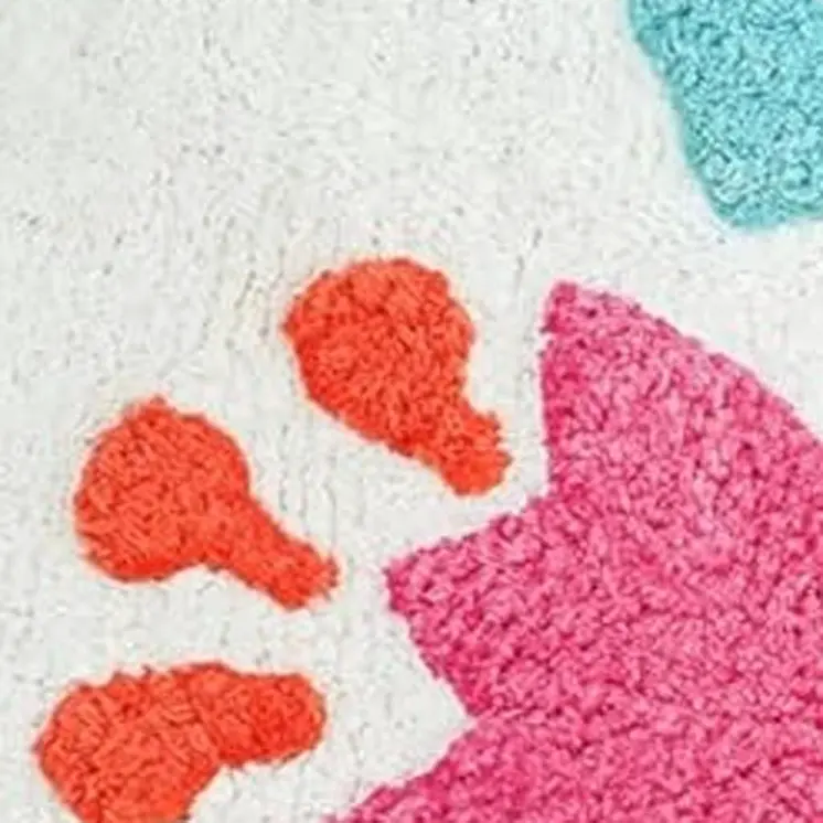 3' X 4' White And Pink Butterfly Youthful Washable Area Rug