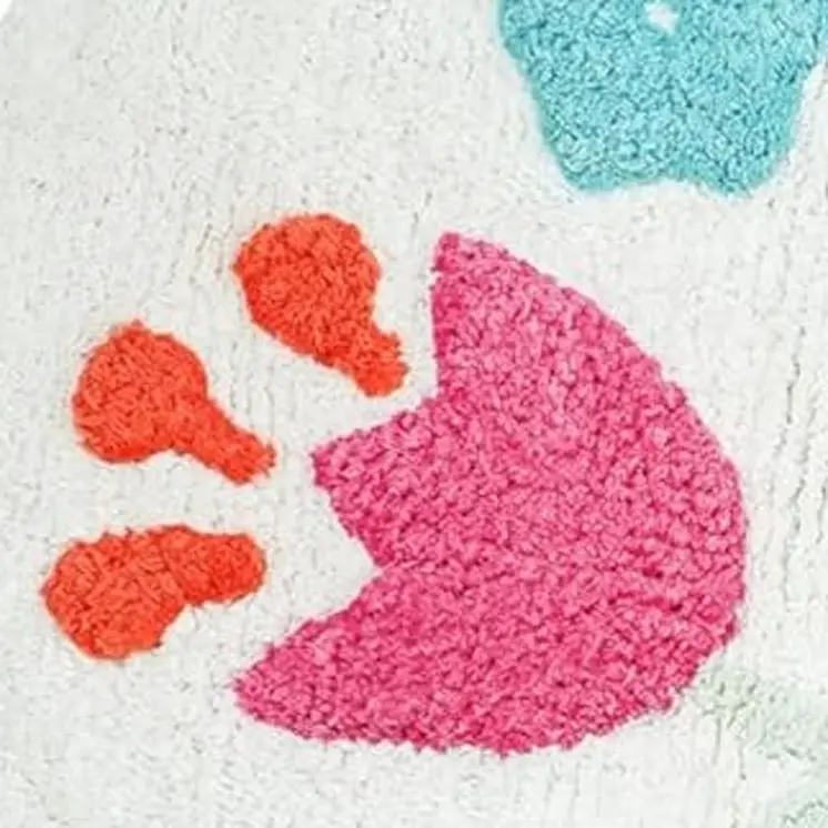3' X 4' White And Pink Butterfly Youthful Washable Area Rug