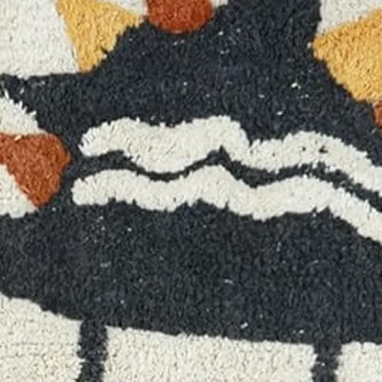 3' X 4' Ivory Blue And Yellow Dinosaurs Youthful Washable Area Rug