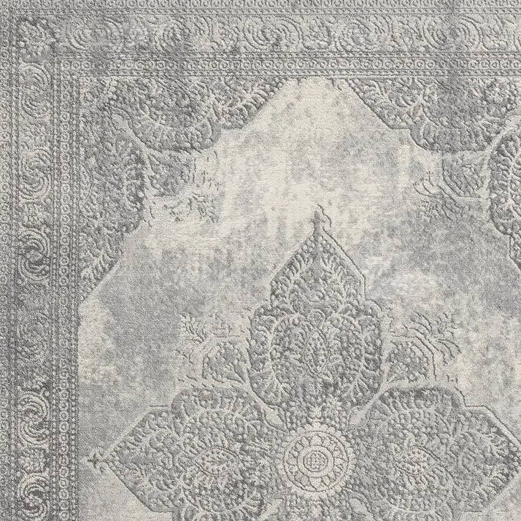 2' X 3' Gray And Beige Moroccan Area Rug