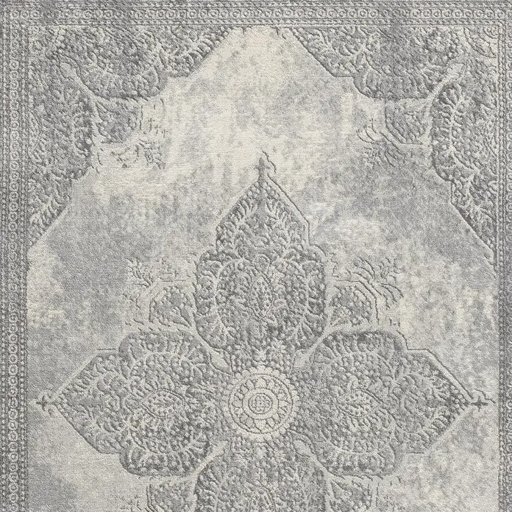 2' X 3' Gray And Beige Moroccan Area Rug