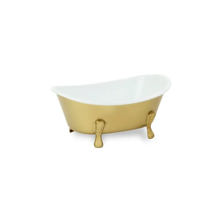3" Gold Metal Hand Painted Tabletop Sculpture