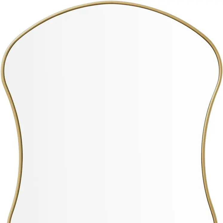 39" Gold Abstract Wavy Geometric Framed Accent Mirror