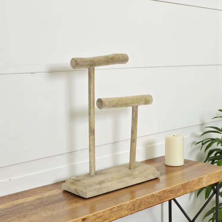 12" Brown Drift Wood Decorative Jewelry Holder