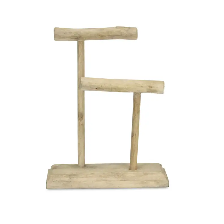 12" Brown Drift Wood Decorative Jewelry Holder