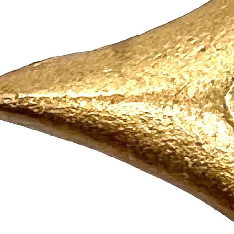 Set of Six Brass Cast Aluminum Arrow Drawer Pull Knobs