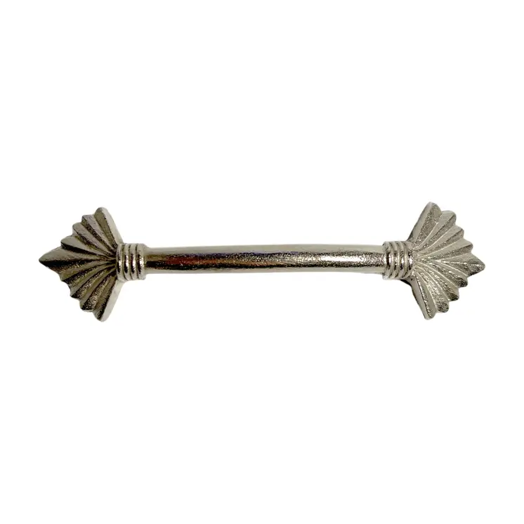 Set of Six Silver Metal Drawer Pull Knobs
