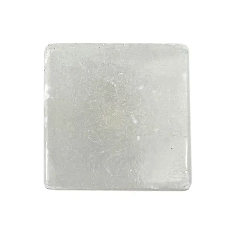 Set of Six White Stone Square Drawer Pull Knobs