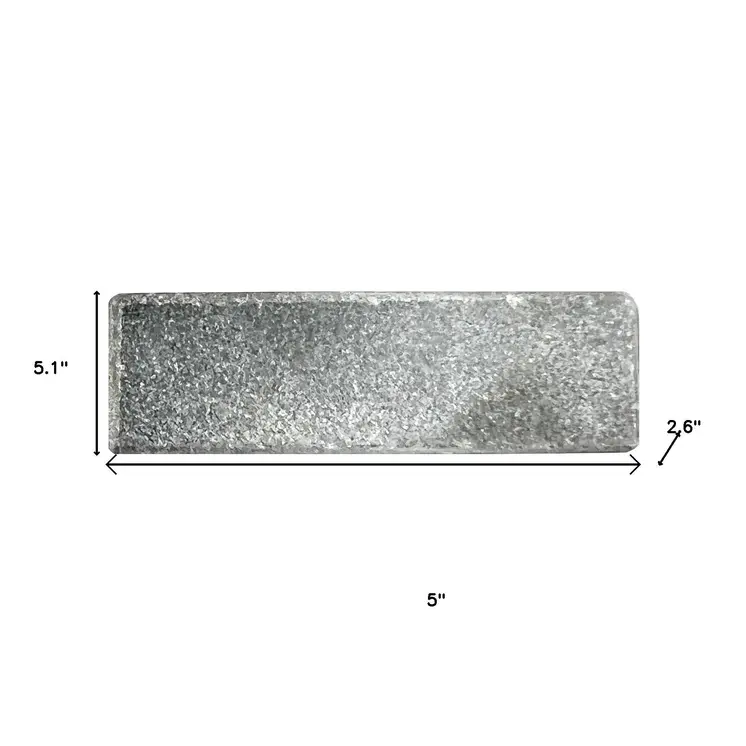 Set of Six Gray Stone Drawer Pull Knobs