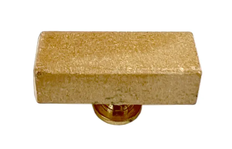 Set of Six Brown Stone Drawer Pull Knobs