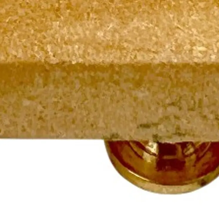 Set of Six Brown Stone Drawer Pull Knobs