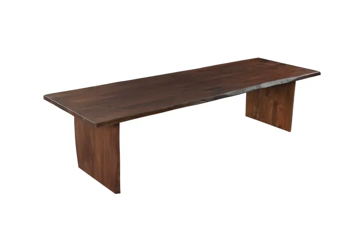 15 Piece Brown Solid Wood Dining Set with 14
