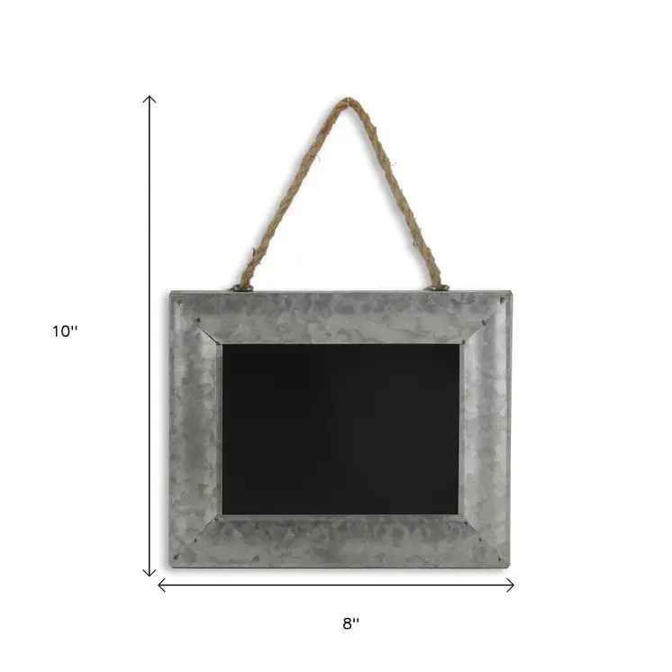 8" X 10" Gray Metal Hanging Chalkboard