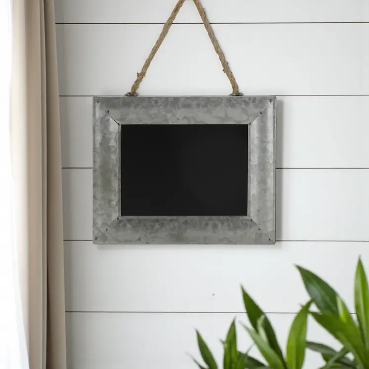 8" X 10" Gray Metal Hanging Chalkboard