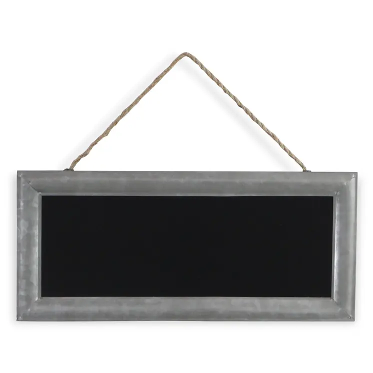 10" X 22" Gray Metal Hanging Chalkboard