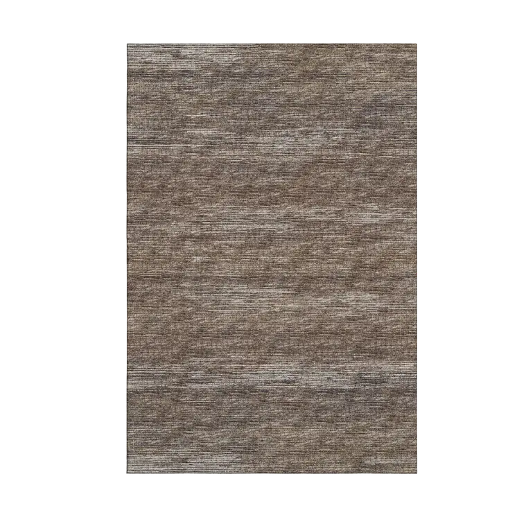 10' X 14' Brown And Gray Abstract Washable Indoor Outdoor Area Rug