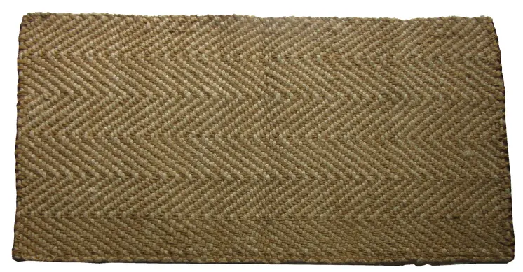 2' X 3' Beige And Brown Jute Abstract Geometric Hand Woven Area Rug