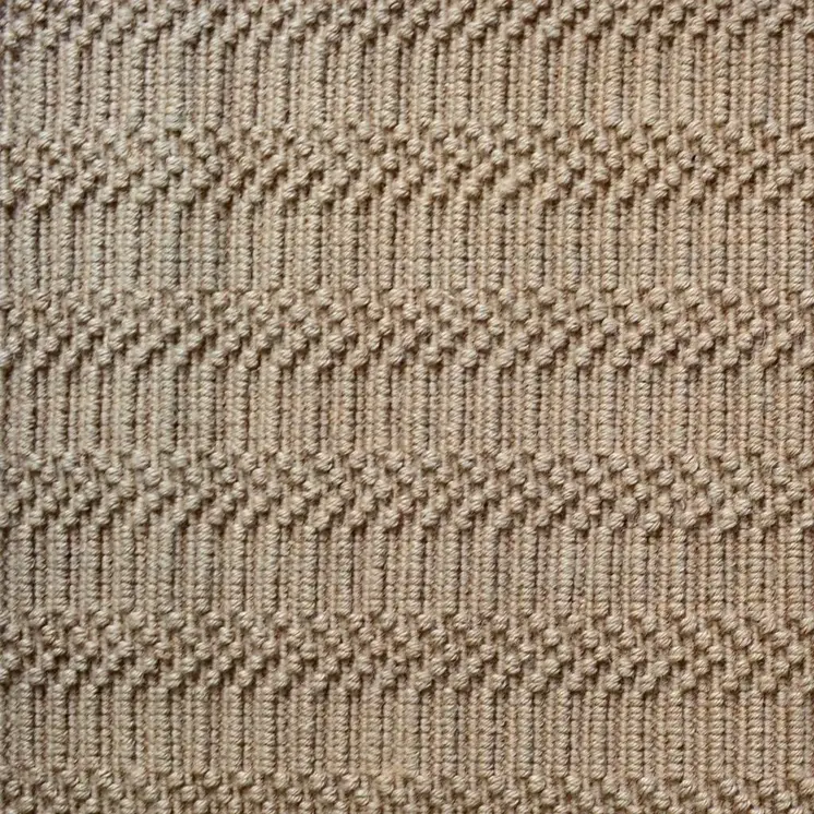 6' Natural Jute Abstract Hand Woven Area Rug