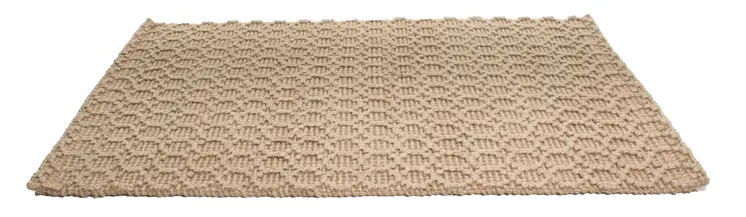 2' X 3' Beige And Brown Jute Geometric Hand Woven Area Rug