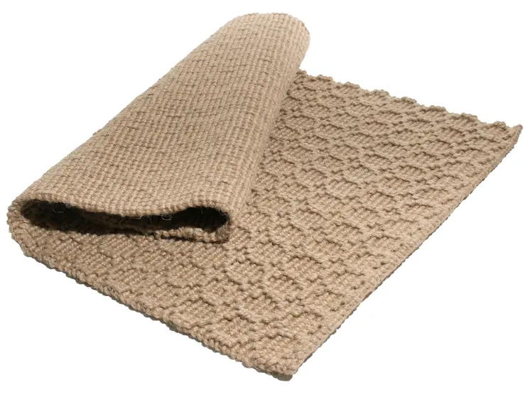 2' X 3' Beige And Brown Jute Geometric Hand Woven Area Rug