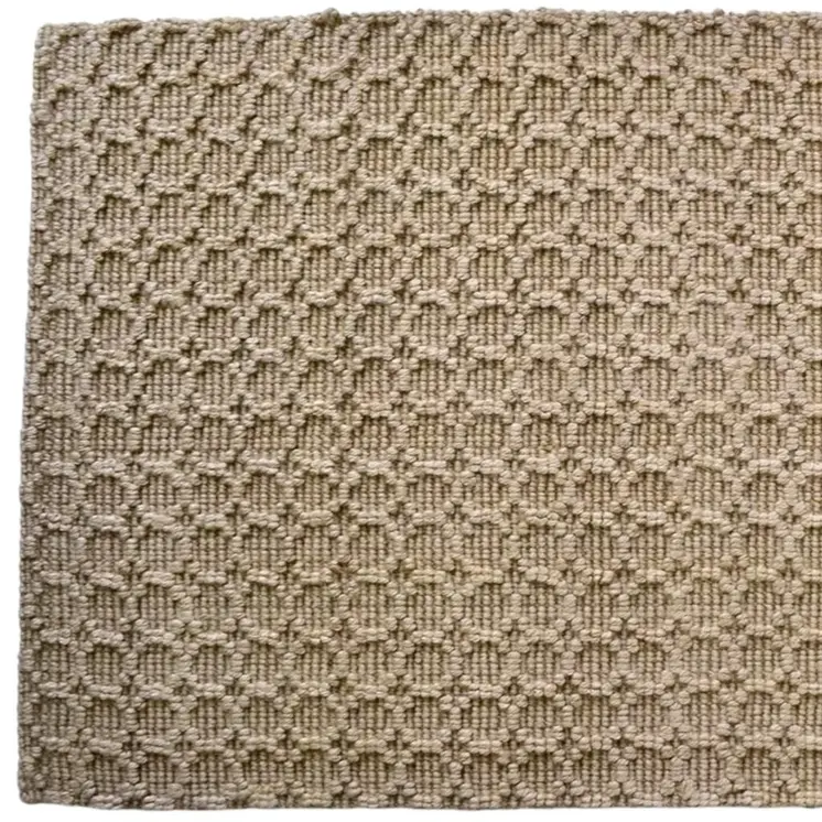 6' Natural Jute Geometric Hand Woven Area Rug