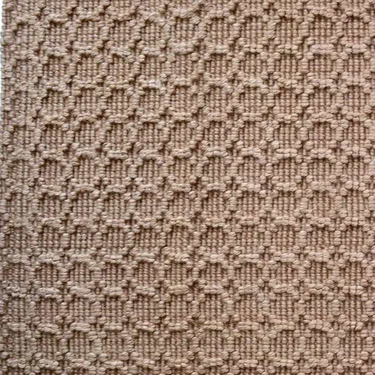 6' X 9' Beige And Brown Jute Geometric Hand Woven Area Rug