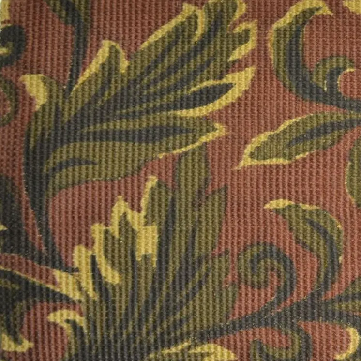 2' X 3' Brown And Green Jute Botanical Leaves Hand Woven Area Rug