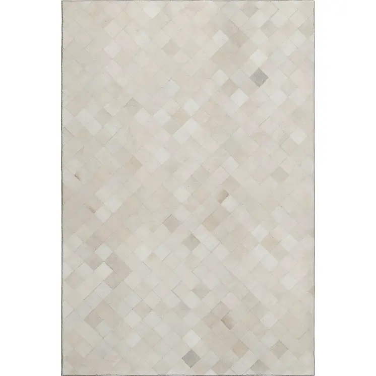 3' X 5' Ivory And Gray Geometric Washable Area Rug With UV Protection