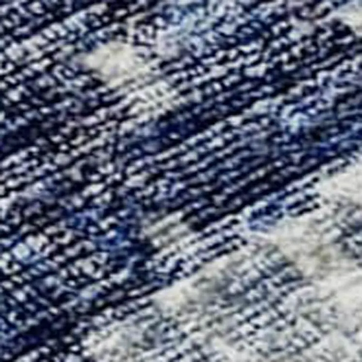 8' X 10' Blue And Silver Abstract Washable Area Rug With UV Protection
