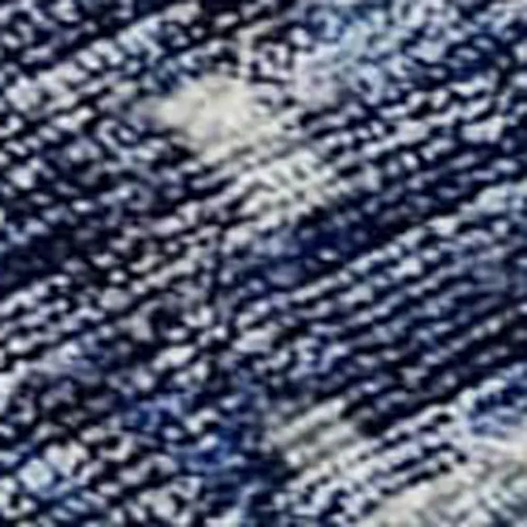 9' X 12' Blue And Silver Abstract Washable Area Rug With UV Protection