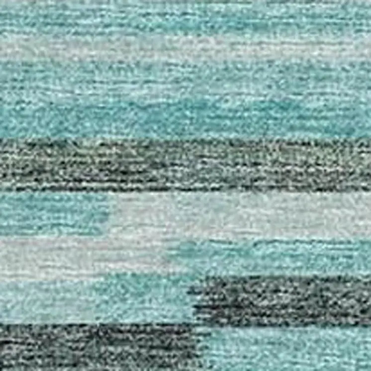 3' X 5' Turquoise Teal Blue And Gray Abstract Washable Area Rug With UV Protection