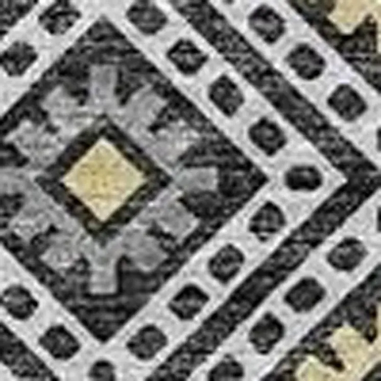 3' X 5' Gray Beige And Ivory Tribal Washable Area Rug With UV Protection