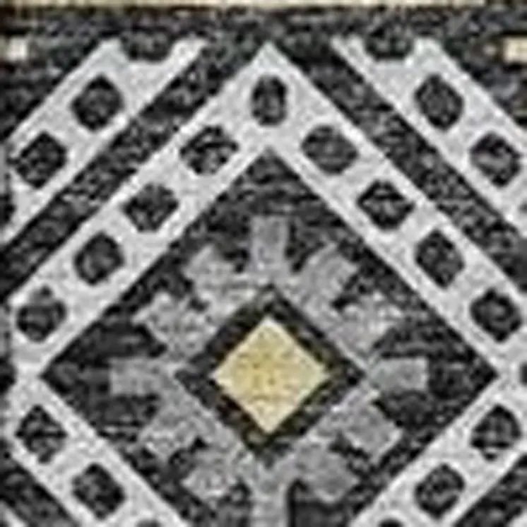 8' X 10' Gray Beige And Ivory Tribal Washable Area Rug With UV Protection