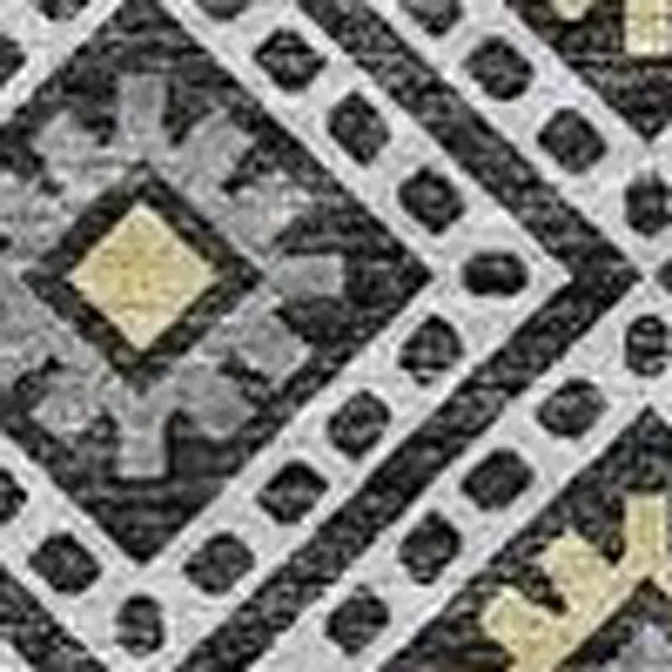 10' X 14' Gray Beige And Ivory Tribal Washable Area Rug With UV Protection