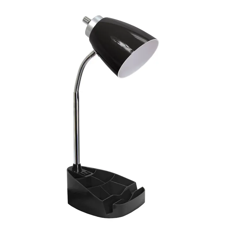 19" Black Swing Arm Table Lamp