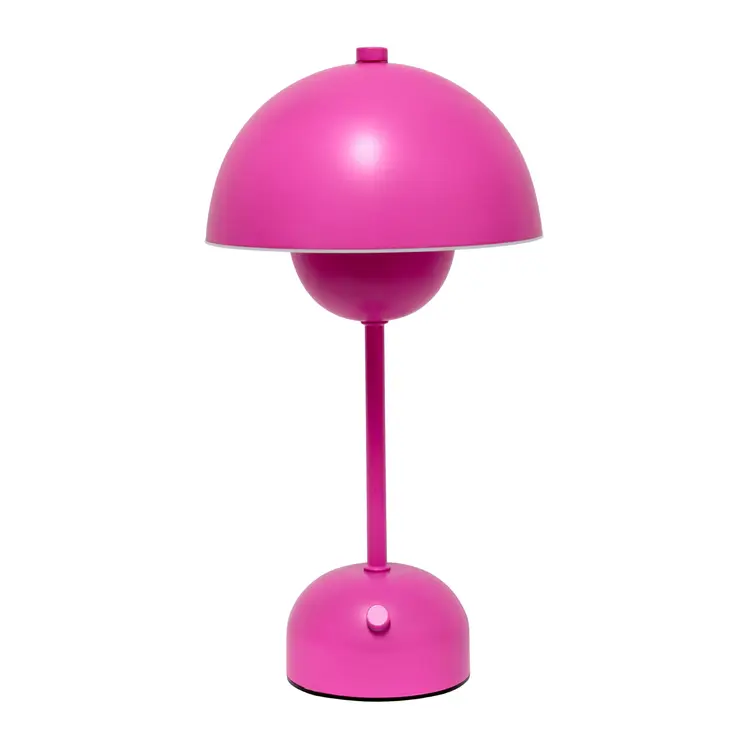 12" Hot Pink Metal Table Lamp
