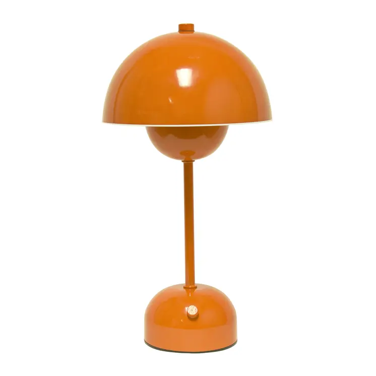 12" Orange Metal Table Lamp