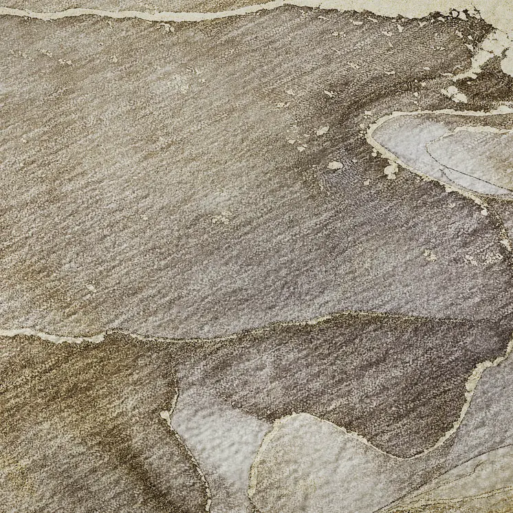 9' X 12' Taupe And Gray Abstract Washable Area Rug With UV Protection