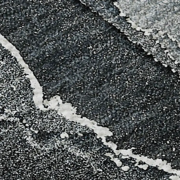 8' X 10' Blue And Charcoal Abstract Washable Area Rug With UV Protection