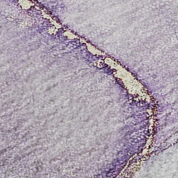 5' X 8' Purple Blue And Ivory Abstract Washable Area Rug With UV Protection