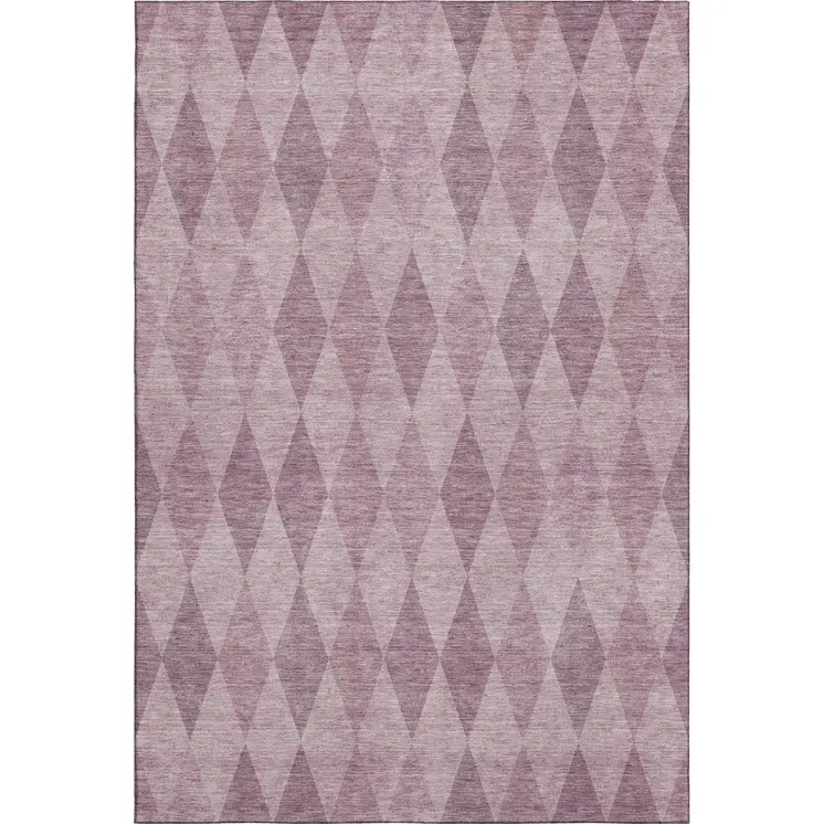 10' X 14' Blush And Purple Geometric Washable Area Rug With UV Protection