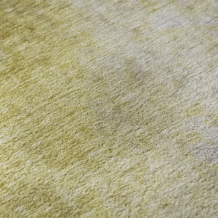 9' X 12' Gold And Gray Abstract Washable Area Rug With UV Protection