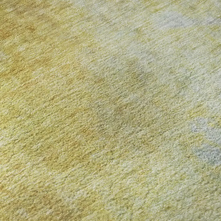 3' X 5' Wheat And Purple Abstract Washable Area Rug With UV Protection